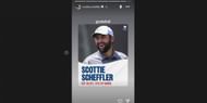 Scottie Scheffler has a one-word response to winning the ESPY award for the third straight year (@scottie.scheffler/IG)
